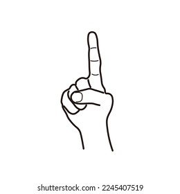 Einfache Design-Illustration des Handzeichens