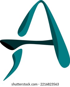 Einfache Design-Illustration von Buchstabe A 