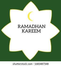 Simple design of illustration ramadhan kareem background Green. 