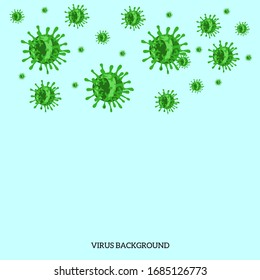 Simple design of illustration virus background blue 