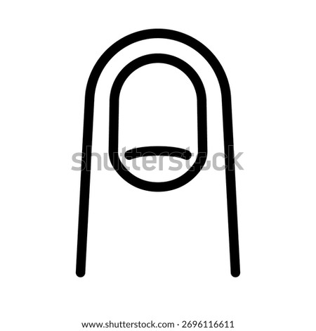 Simple design index finger icon. Vector.