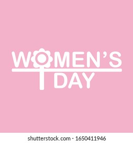 Simple design of international women's day with lightpink color background
