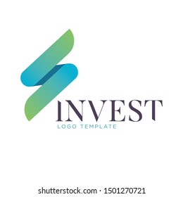 Simple design INVEST logo template.