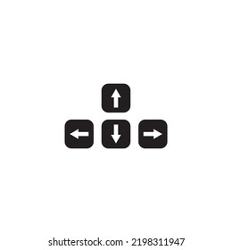 Simple Design Keyboard Icons, Vector Illustration