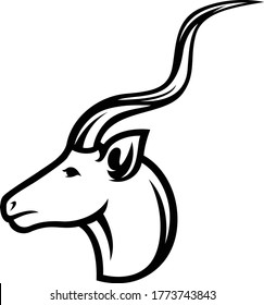 Diseño simple de cabeza de Kudu Antelope