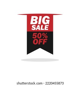 simple design label tag for your product design promotion. extra big sale discount up to 50%