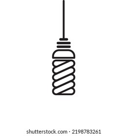 Simple Design Lamp Icon, Vector Illustration