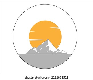 simple design landscape logo is round so it looks like an egg that has been split in half