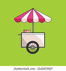 a simple design of a lemonade push cart 