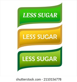 Simple Design Of Less Sugar Label