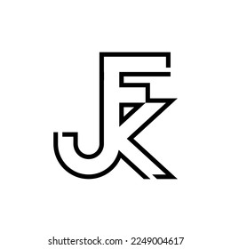 simple design of letter JFK vector