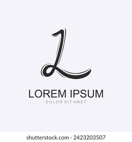 Simple Design of Letter L Element Isolated on Background.