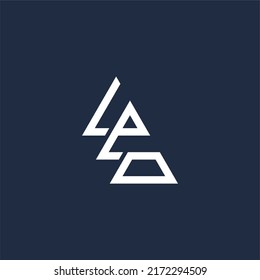 Simple design letter LEO with triangle concept vector for branding 