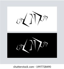 simple design of letter "N" suitable for clothing background
