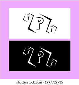 simple design of letter "P" suitable for clothing background
