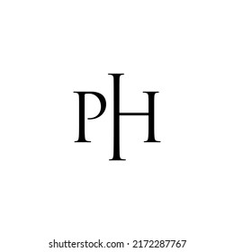 simple design letter PH logo concept vector