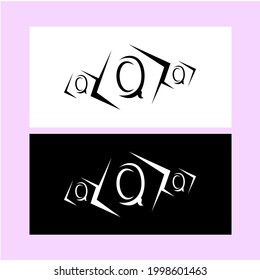 simple design of letter "Q" suitable for clothing background
