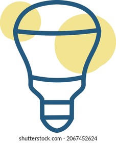 Simple design lightbulb, illustration, vector, on a white background.
