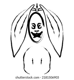 simple design for line art character