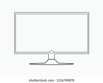 simple design line television flat
