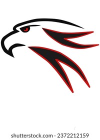 Simple design logo eagle look strong and cool