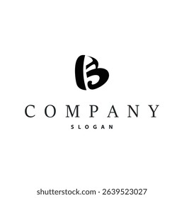 simple design logo letter B design minimalist simple modern initial alphabet as a symbol of product brand or business letter template illustration