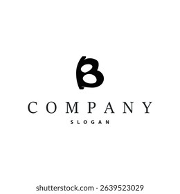 simple design logo letter B design minimalist simple modern initial alphabet as a symbol of product brand or business letter template illustration