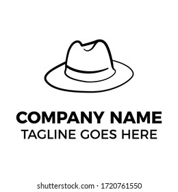 simple design logo line hat