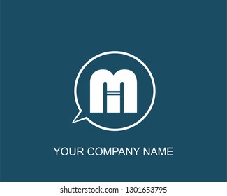 simple design logo M cirle company