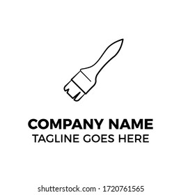 simple design logo paint brush