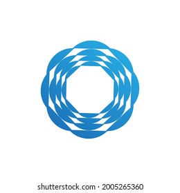 simple design logo, symbol and icon shaped letter o
