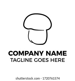 simple design logo vegetable mushroom