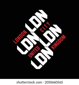 Simple Design, London United Kingdom, typhography design, vector illustration