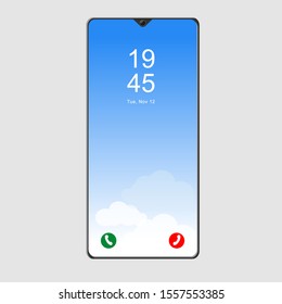 Simple design but looks real. smartphone vector
