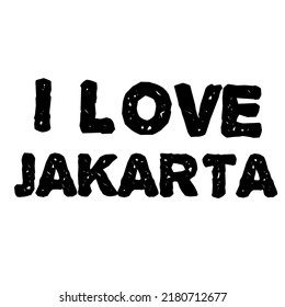 simple design for I love jakarta