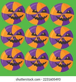 Simple design made of coloured candies of different shapes 