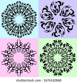 Diseño sencillo y decorativo de mandalas 