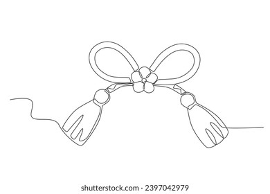 Un diseño simple Martisor. Dibujo de una línea martisor