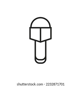 simple design microphone icon, illustration, vector 
