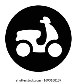 Simple design for motorcycle icon with background