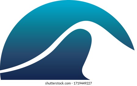 Simple Design Mountain full Colour For logo, Brand, and Icon