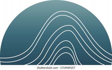 Simple Design Mountain full Colour For logo, Brand, and Icon
