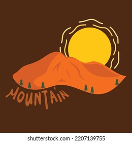 simple design mountain vector illustration 