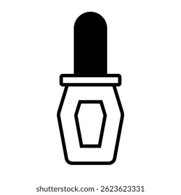 Simple design nail polish icon. Vector.