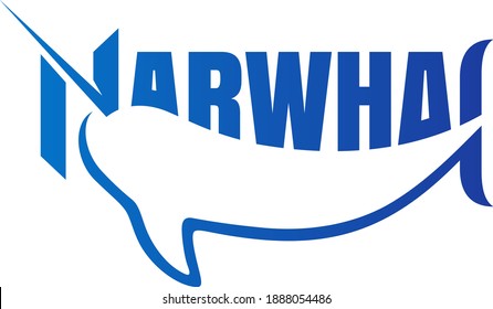 Simple Design of Narwhal Sea Unicorn