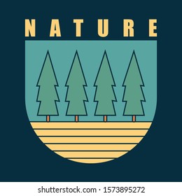 simple design nature brand clothing illustration 