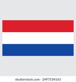 The simple design of the Netherlands flag is suitable for print media and schools