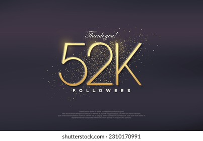 Simple design number 20. Celebration of achieving 52k followers number.