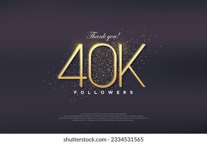 Simple design number 20. Celebration of achieving 40k followers number.