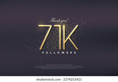 Simple design number 20. Celebration of achieving 71k followers number.